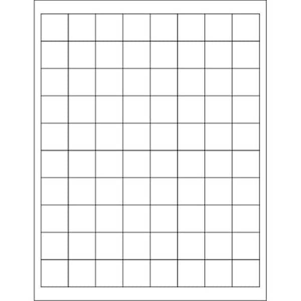 Box Partners Box Partners LL104 1 x 1 in. White Rectangle Laser Labels - Pack of 8000 LL104 - main